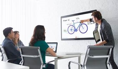 The Cisco Spark Board 55 digital whiteboard